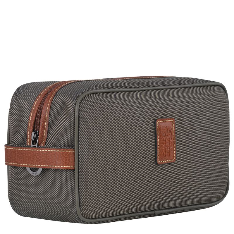 Brown Men Longchamp Boxford Toiletry Bags | Egypt-708ESDLKG