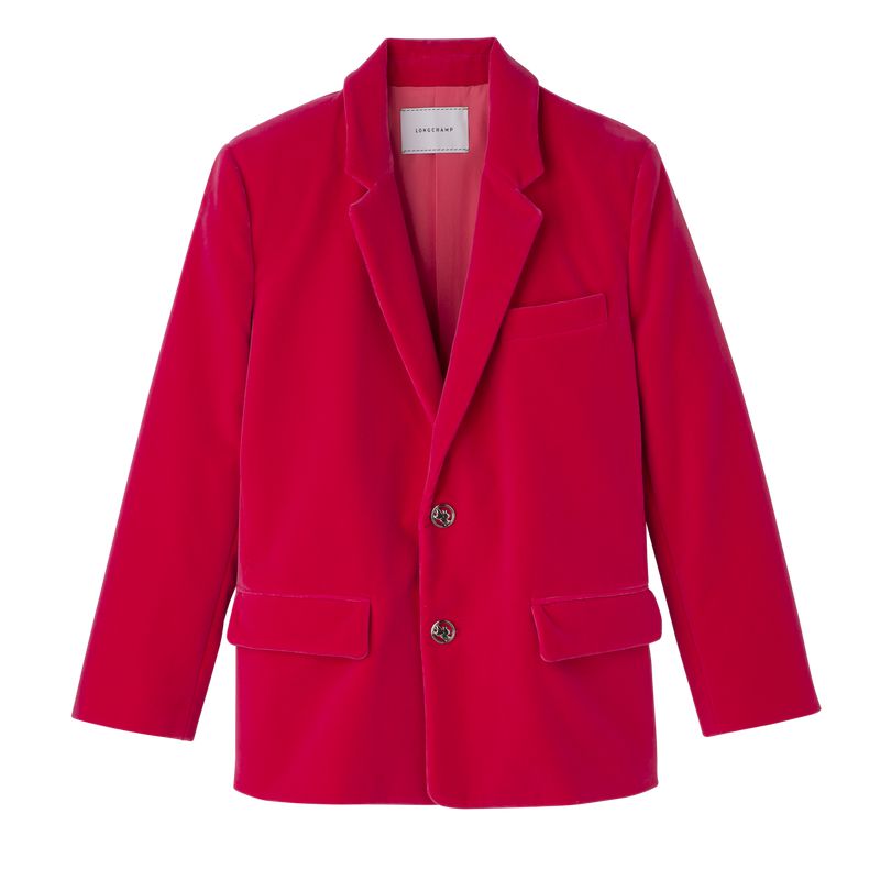 Pink Women Longchamp Velvet Jacket | Egypt-073SDWMTJ